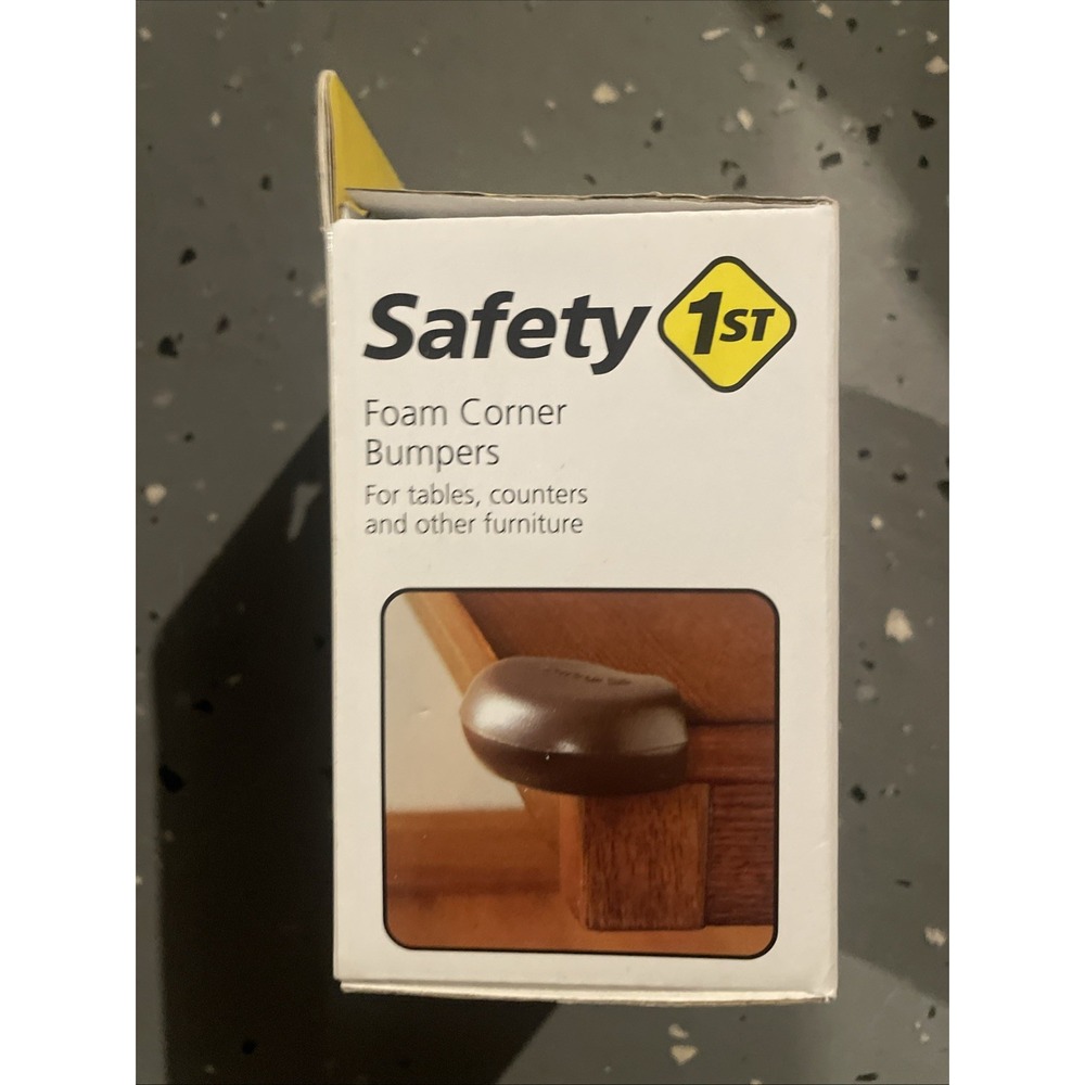 Safety 1st Corner Bumper Foam Espresso For Tables Counters Home Furniture 4 pack - Picture 4 of 5
